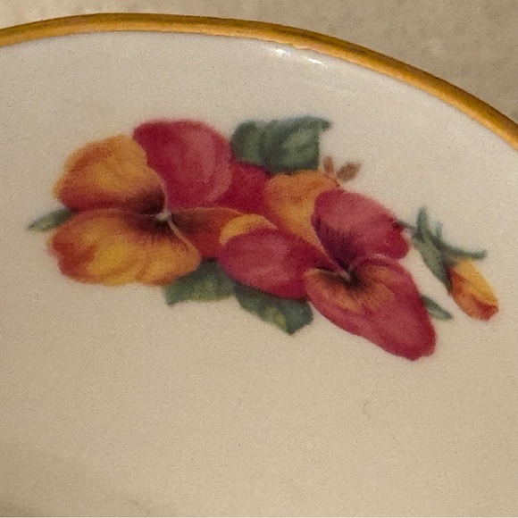 Crown Trent Staffordshire England Multi Colored Roses Cup & Saucer Set - Picture 5 of 7